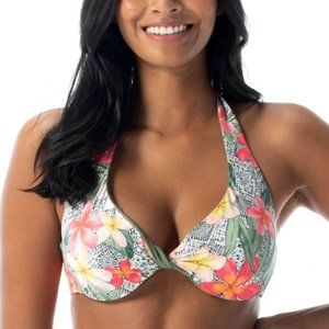Coco Reef Monaco Verso Bra-Sized Twist Reversible Bikini Top Multicolor